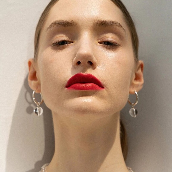 Jewelry - mini Crystal Drop Hoop Earrings